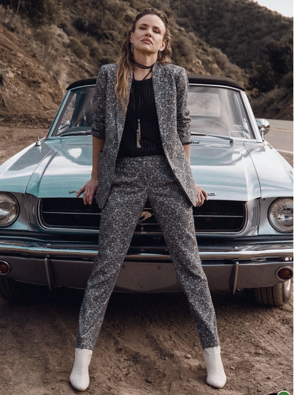 Juliette Lewis X Wildfang
2 piece suit with blouse